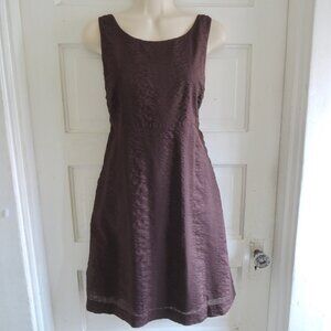 J. Crew Brown Textured Empire Mini Dress 12P